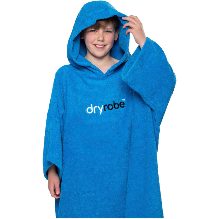 2024 Dryrobe Junior Toalla Con Capucha De Algodn Orgnico Cambio Robe V3 V3OCT - Cobalt Blue